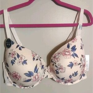 Delta Burke Pink Floral Padded Add Shape Not‎ Size Bra Size 42D